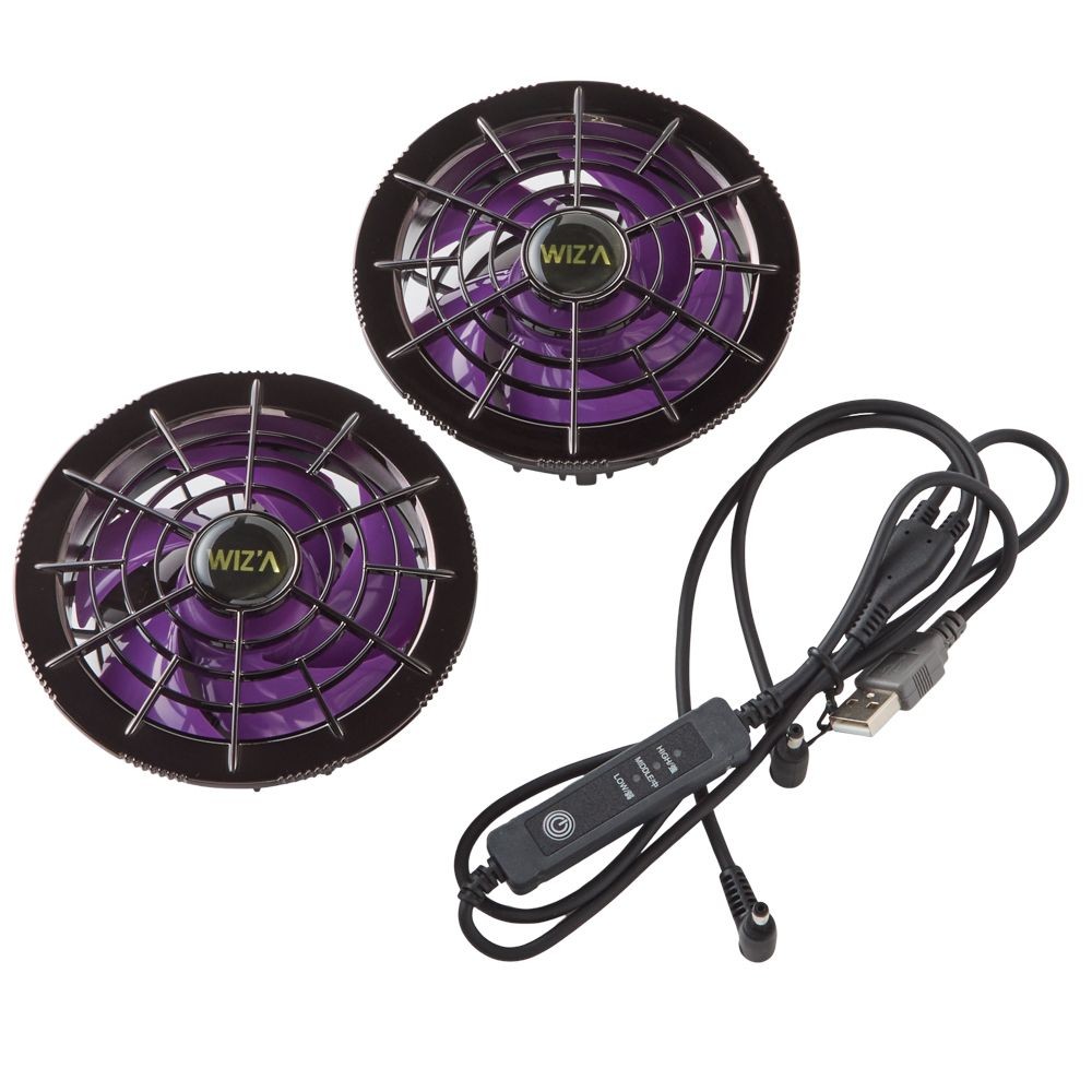 【2026年モデル】ウイザ　WIZ'A　超大風量　衣料用ファンＰＲＯ　メタリック&times;パープル, メタリック&times;パープル, ノーマル