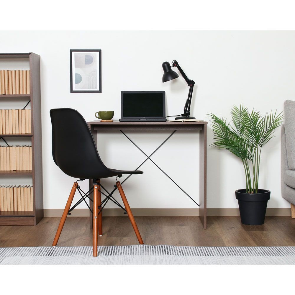 不二貿易 ＥＺＢＯワイヤーデスク　ＭＢＲ【メーカー直送・代引不可】, ブラウン, 幅800mm&times;奥行420mm&times;高さ720mm