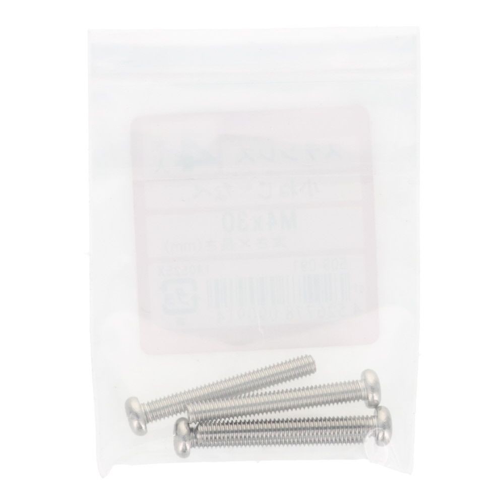 ＯＨＳＡＴＯ　ステン　コネジ　ナベ　Ｍ４&times;３０, ステンレス, 4本入り