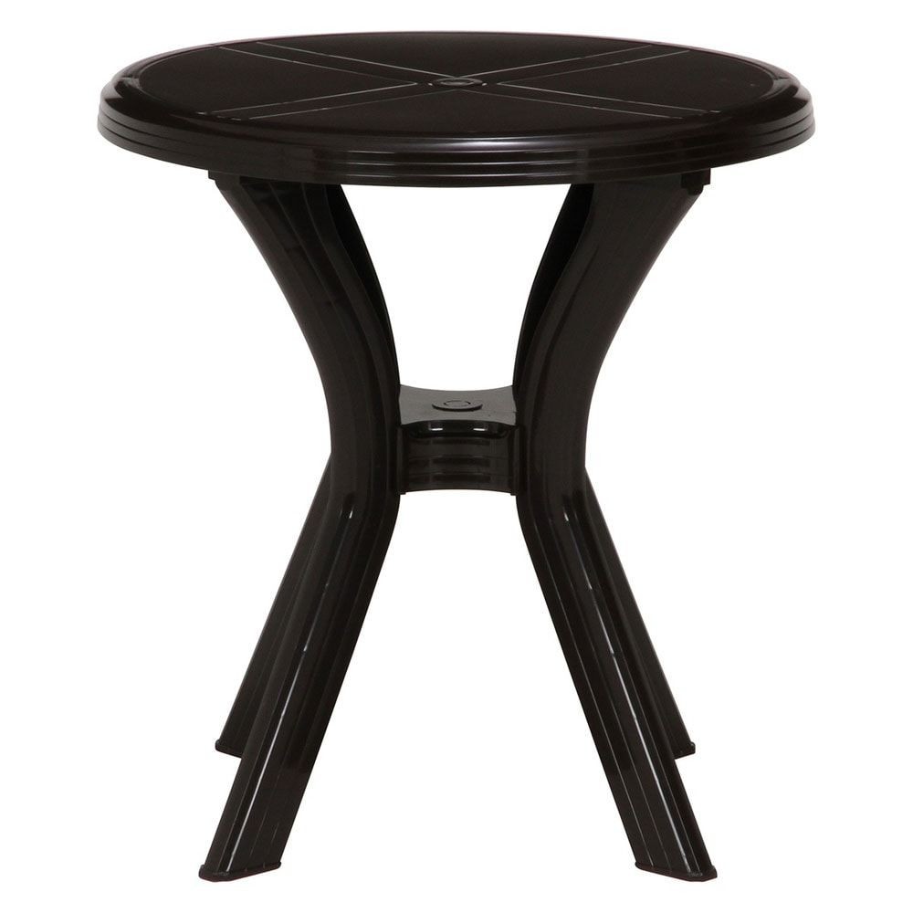 ＰＣ　ラウンドテーブル　アンジェロ　ブラウン（12279）【メーカー直送・代引不可】, ブラウン, 670×670