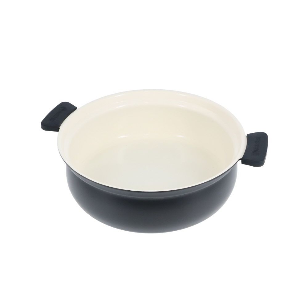 WIZA アルミ蓋だから超軽量IH卓上鍋 ブラック・ホワイト 24cm