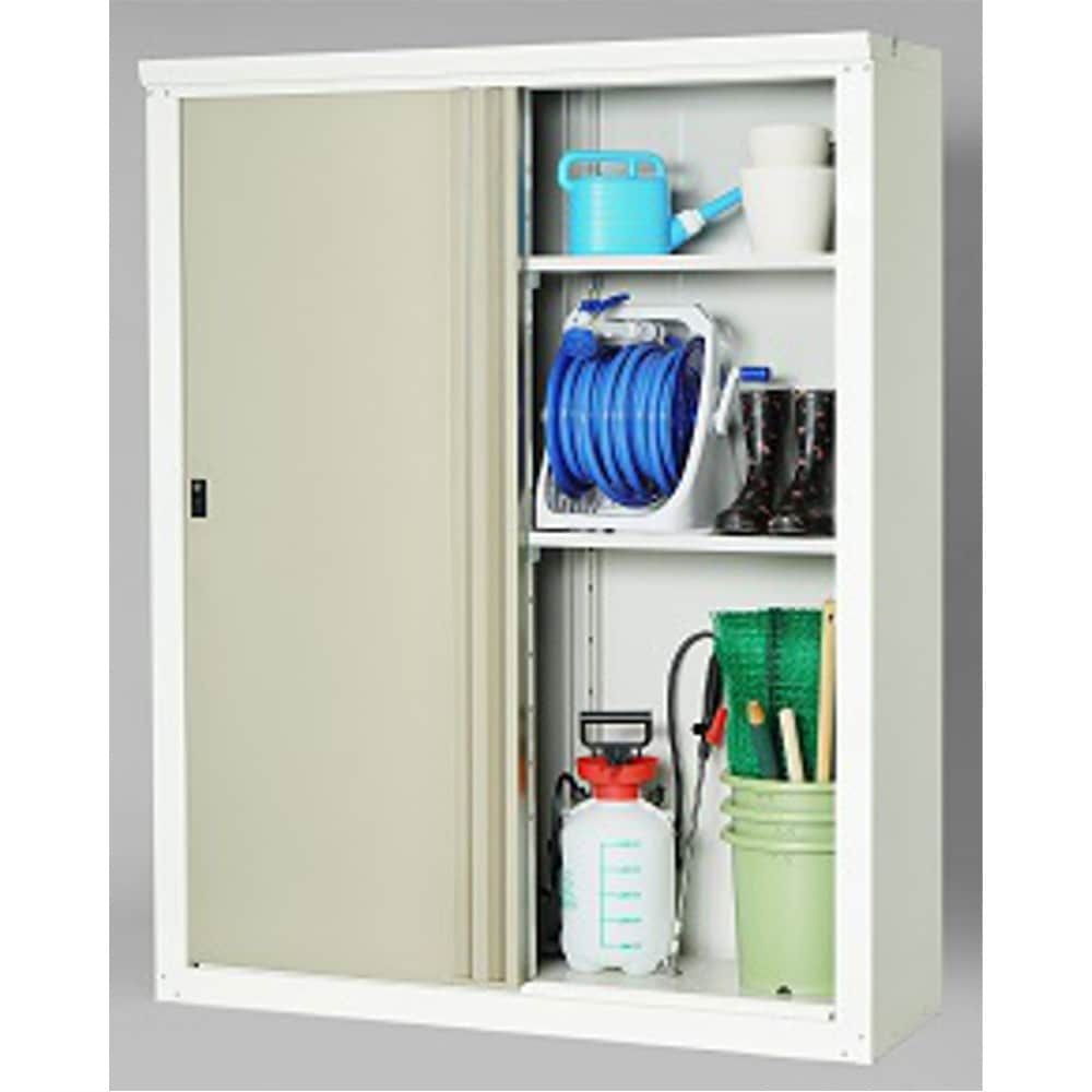 グリーンライフ ファミリー物置 ダシーレスリム 収納庫SRS-1215(TGY)【メーカー直送・代引不可】, チタングレー, 幅120.5cm&times;奥行40.5cm&times;高さ151cm