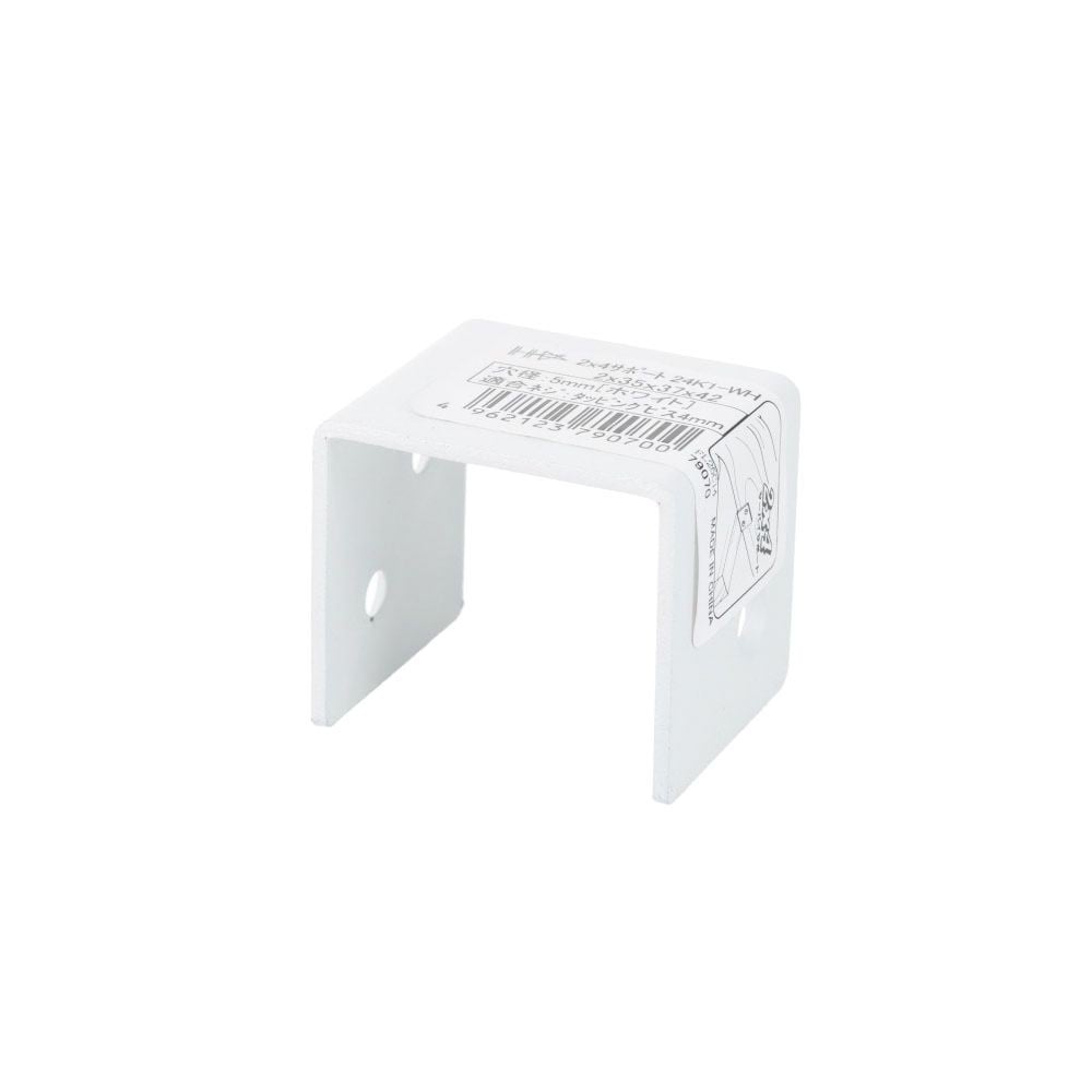 DAIDOHANT 2&times;4サポート コの字型 タイプ1 24-K1-WH, ホワイト, 1個入り