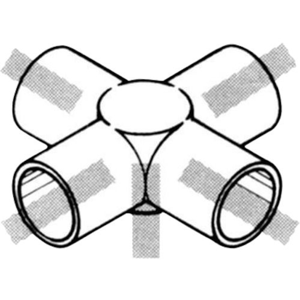 YAZAKI 矢崎化工 イレクタープラスチックジョイント J-121A S 枠・パイプのつなぎ用　Φ28用, アイボリー, J-121A S