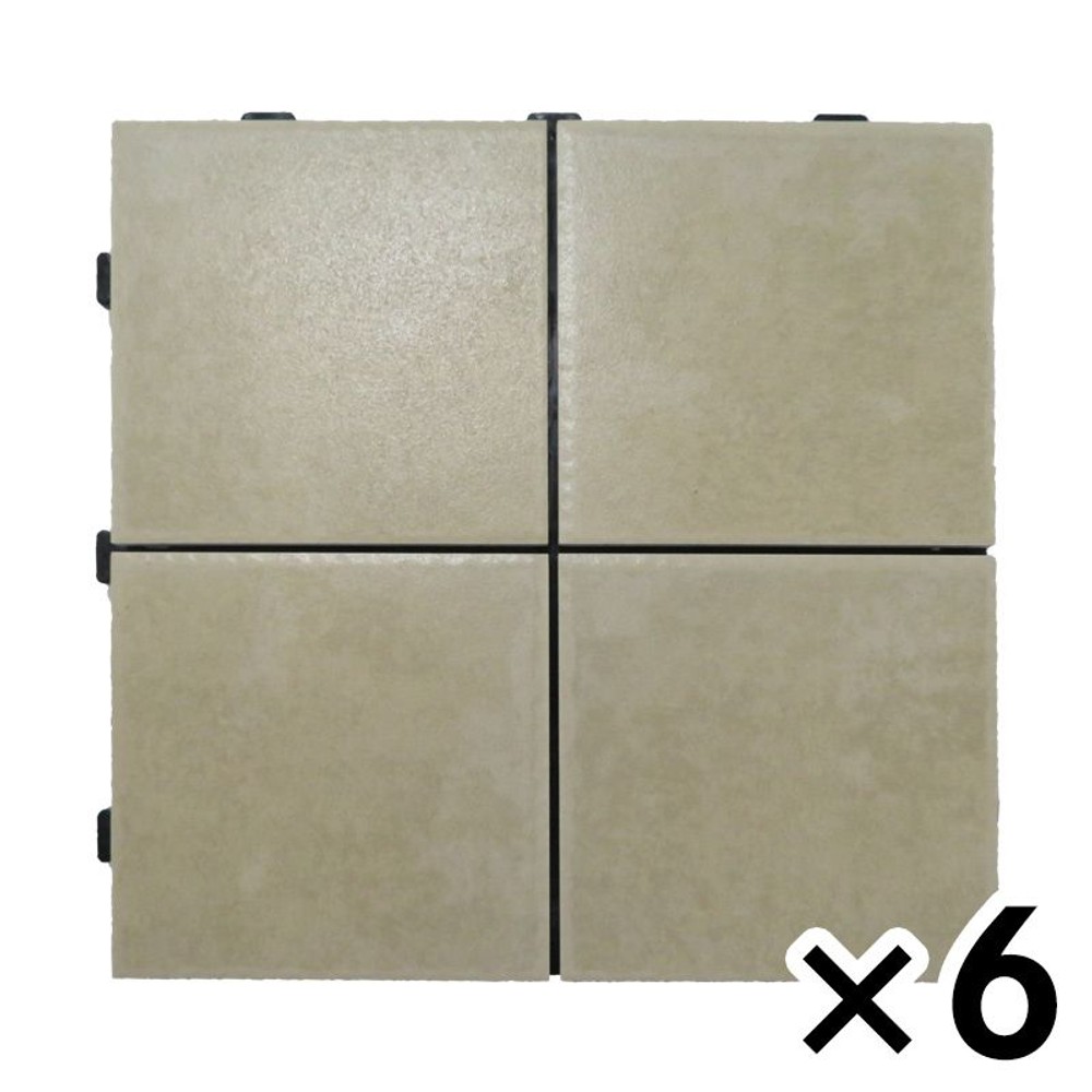 ジョイント式セラミックパネル　4枚貼, ブラウン, 6個セット