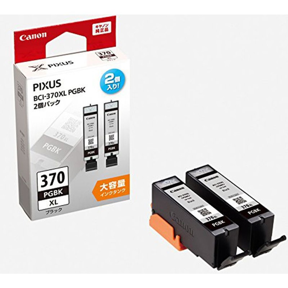 CANON　BCI-370XLPGBK2P　ブラック, ブラック, -