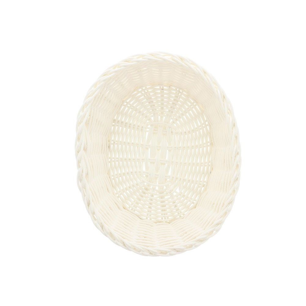 水洗いできるバスケット　オーバル　Ｌ, ホワイト, Lサイズ