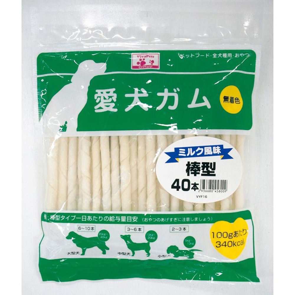 愛犬ガム　　ミルク風味　棒型　40本, その他カラー１, その他サイズ１