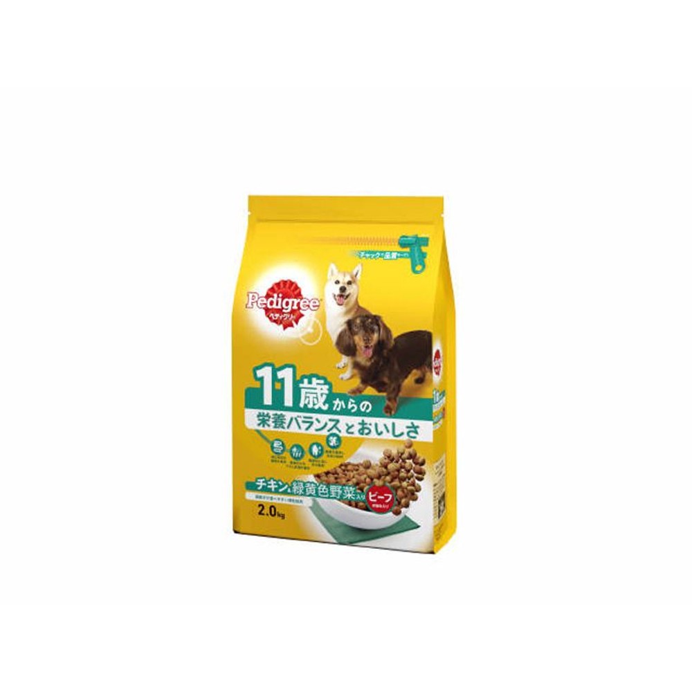 ペディグリードライ　11歳から　チキン＆野菜　2．0ｋｇ, 11歳から チキン＆野菜, 2.0kg