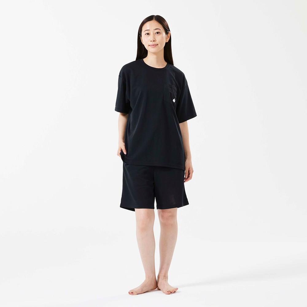 LOGOS by LIPNER ボディリカバリーTシャツ ♯35503　ブラック, ブラック, Mサイズ