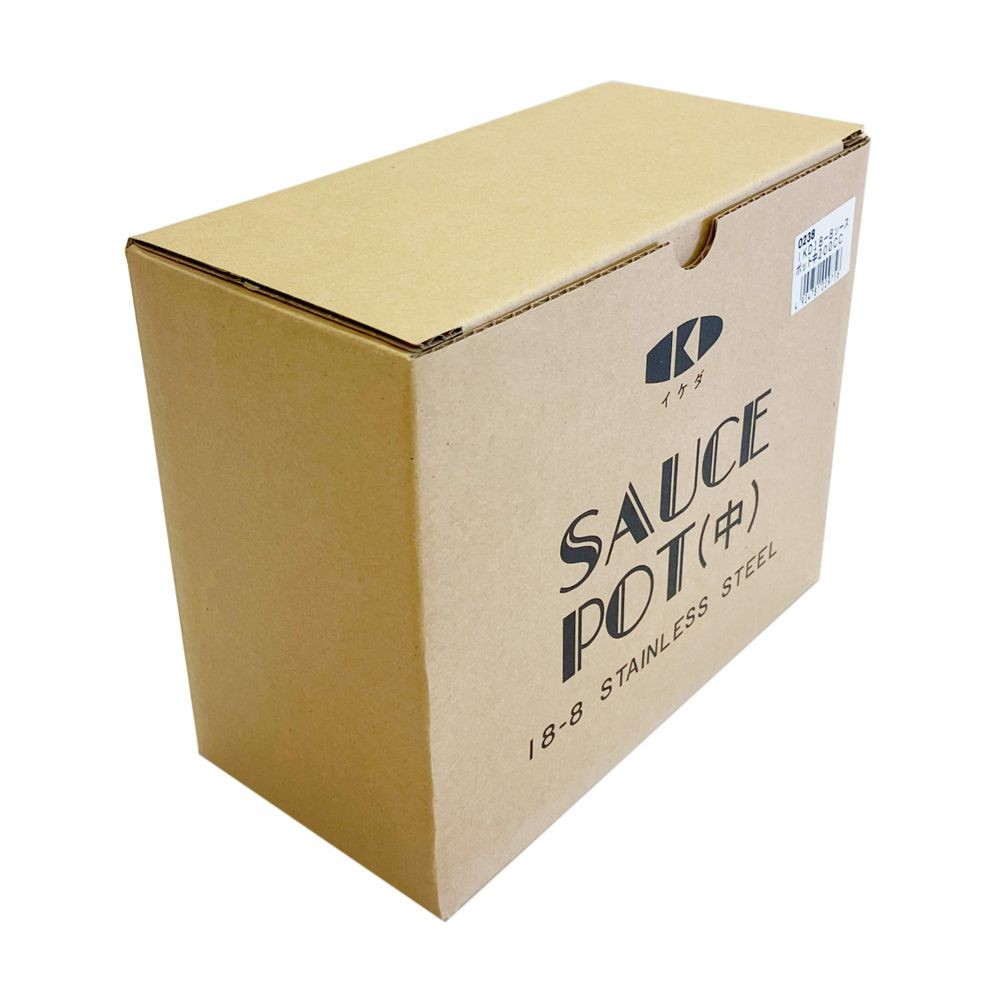 IKD ソースポット中 200cc 18-8, シルバー, 幅93mm&times;奥行190mm&times;高さ145mm