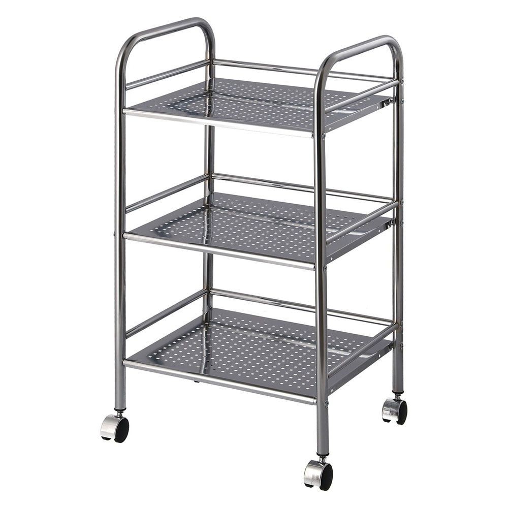 不二貿易 マルチワゴン3段【メーカー直送・代引不可】, ブラック, 3段