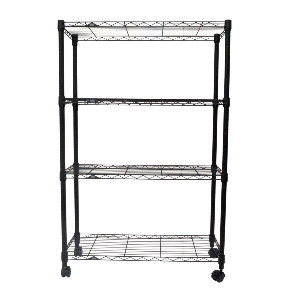 【数量限定】ルミナスノワールフリーラック4段, ブラック60, 60cm幅