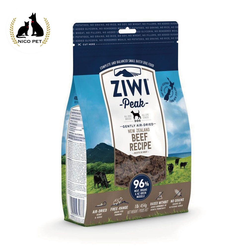 ZiwiPeak エアドライ・ドッグフード グラスフェッドビーフ 454g, グラスフェッドビーフ, 454g