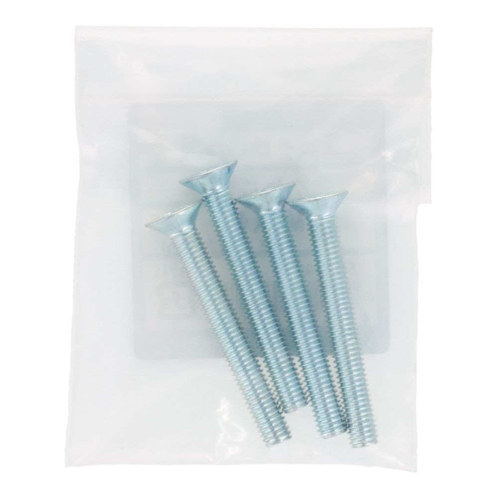 小ねじ　皿　ユニクロ　Ｍ５&times;４０ｍｍ　４本入, シルバー, M5&times;40mm