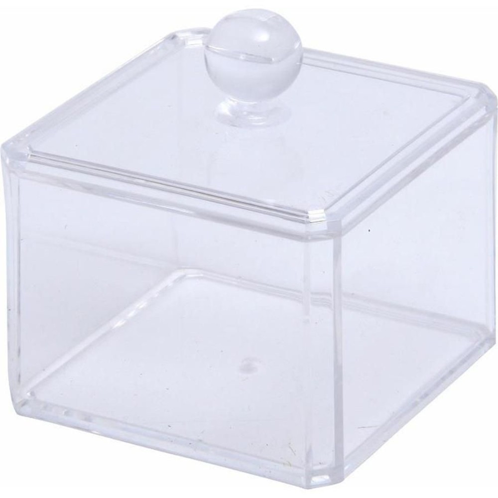 不二貿易  ＰＳコスメ収納　蓋つき小物入れ 【メーカー直送 代引不可】, クリア, 14381