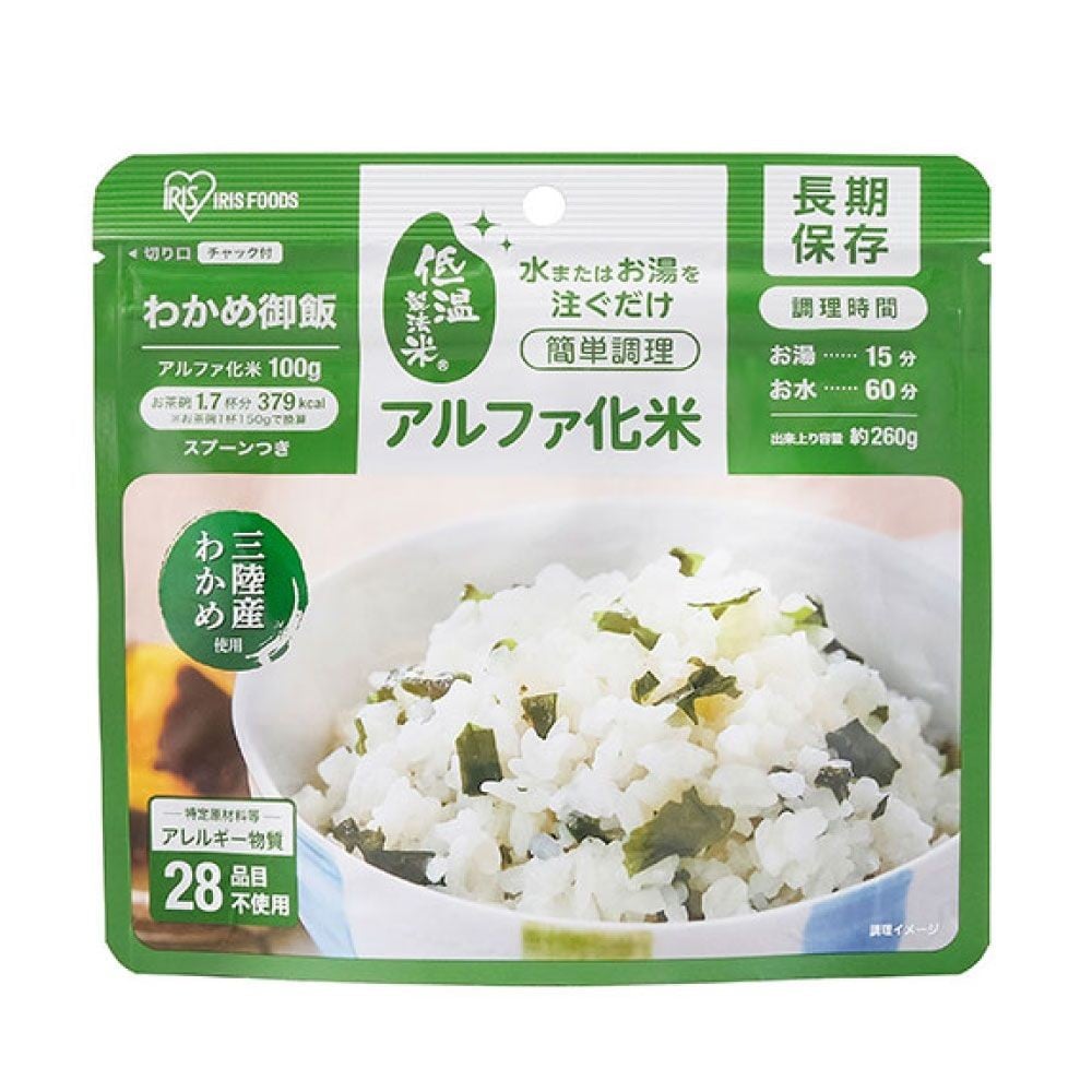 &alpha;化米　わかめご飯　100g, わかめご飯, 100g