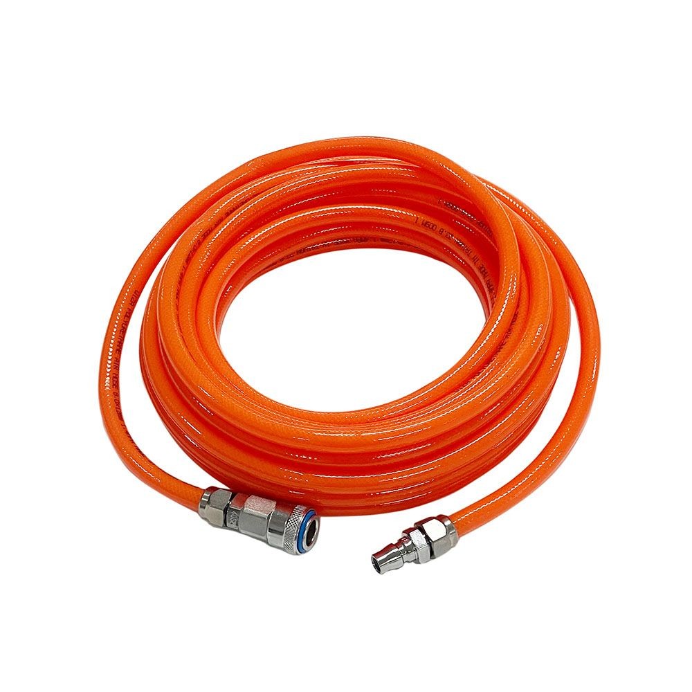 ウイザ WIZA エアーホース 20m ワンタッチカプラ付き WZ8012-20, オレンジ（10m）, 10.0m