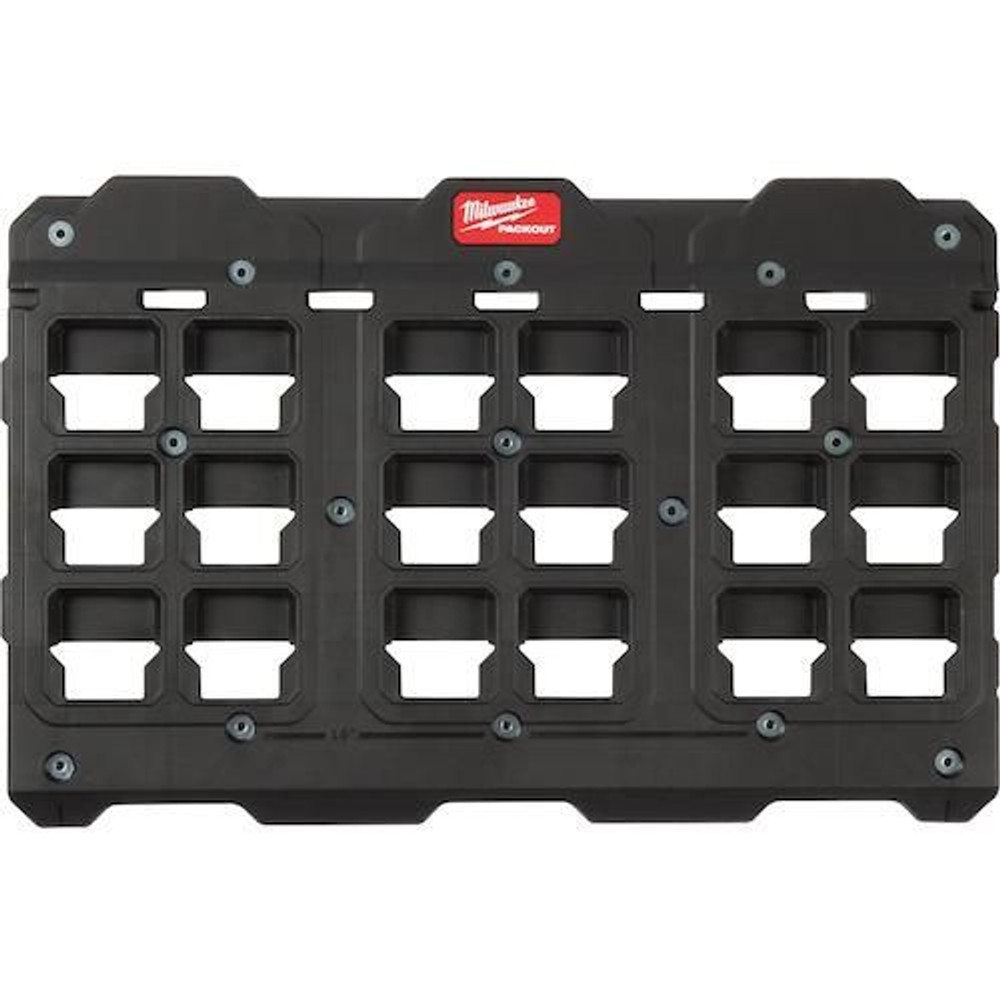 milwaukee PACKOUT ウォールマウンティングプレート（L）, ブラック, 間口762×奥行508×高さ25.4mm