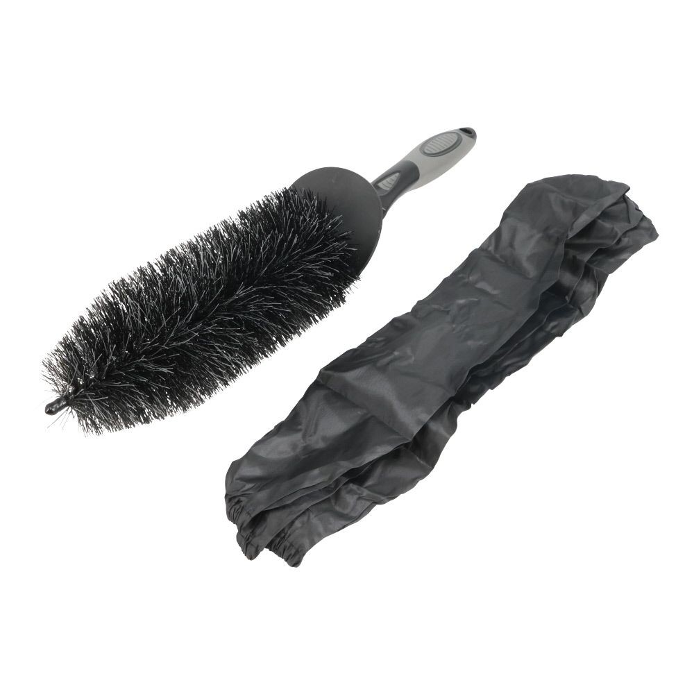 ウィザ WIZ'A 洗車ホイールブラシ　腕カバー付き, グレー, 腕カバー付き