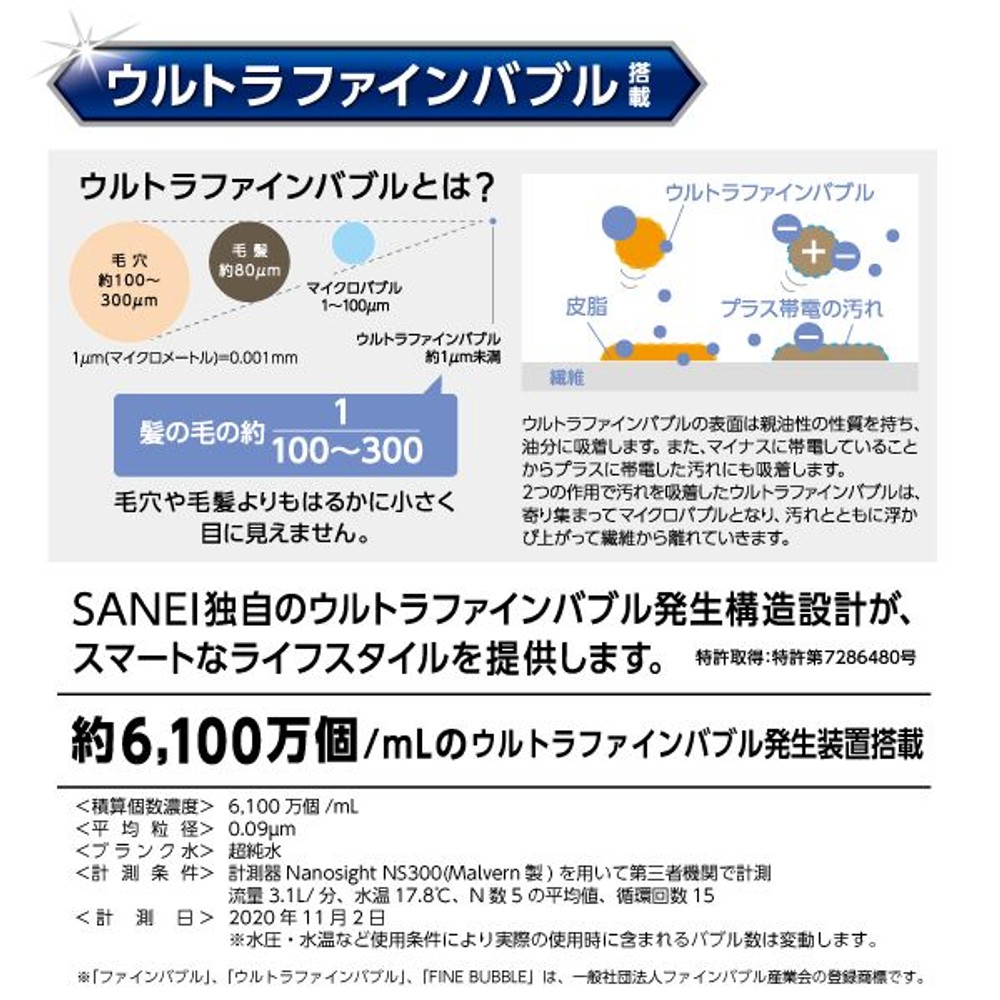 SANEI ウルトラファインバブル搭載洗濯機ホース PT1706-1X-0.8 L型, ホワイト, PT1706-1X-0.8 L型