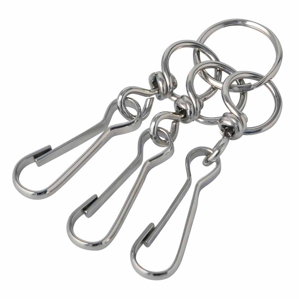 グレートツール カラビナ用キーリングセット X12632, シルバー, X12632