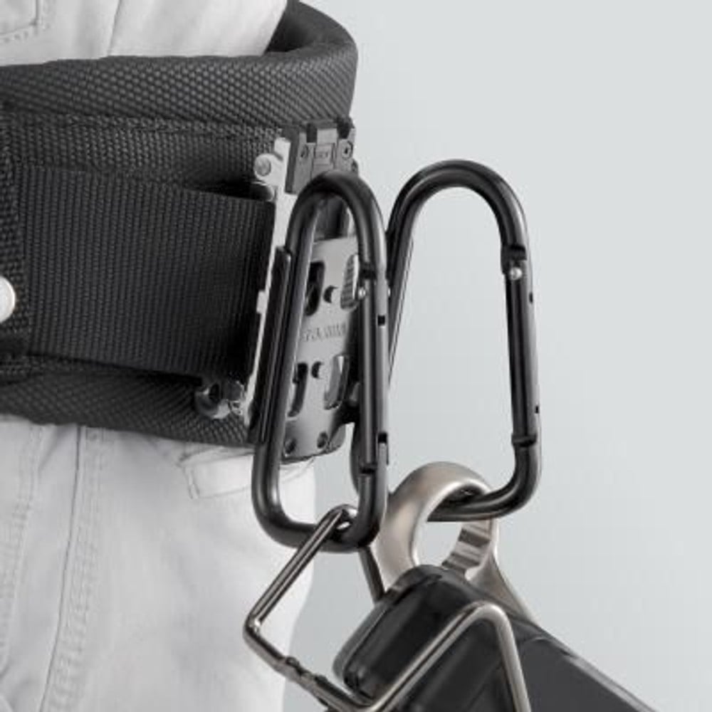 TAJIMA　セフ工具ホルダースチール カラビナ大 ダブル　SFKHI-CLW, ブラック, カラビナ大　ダブル