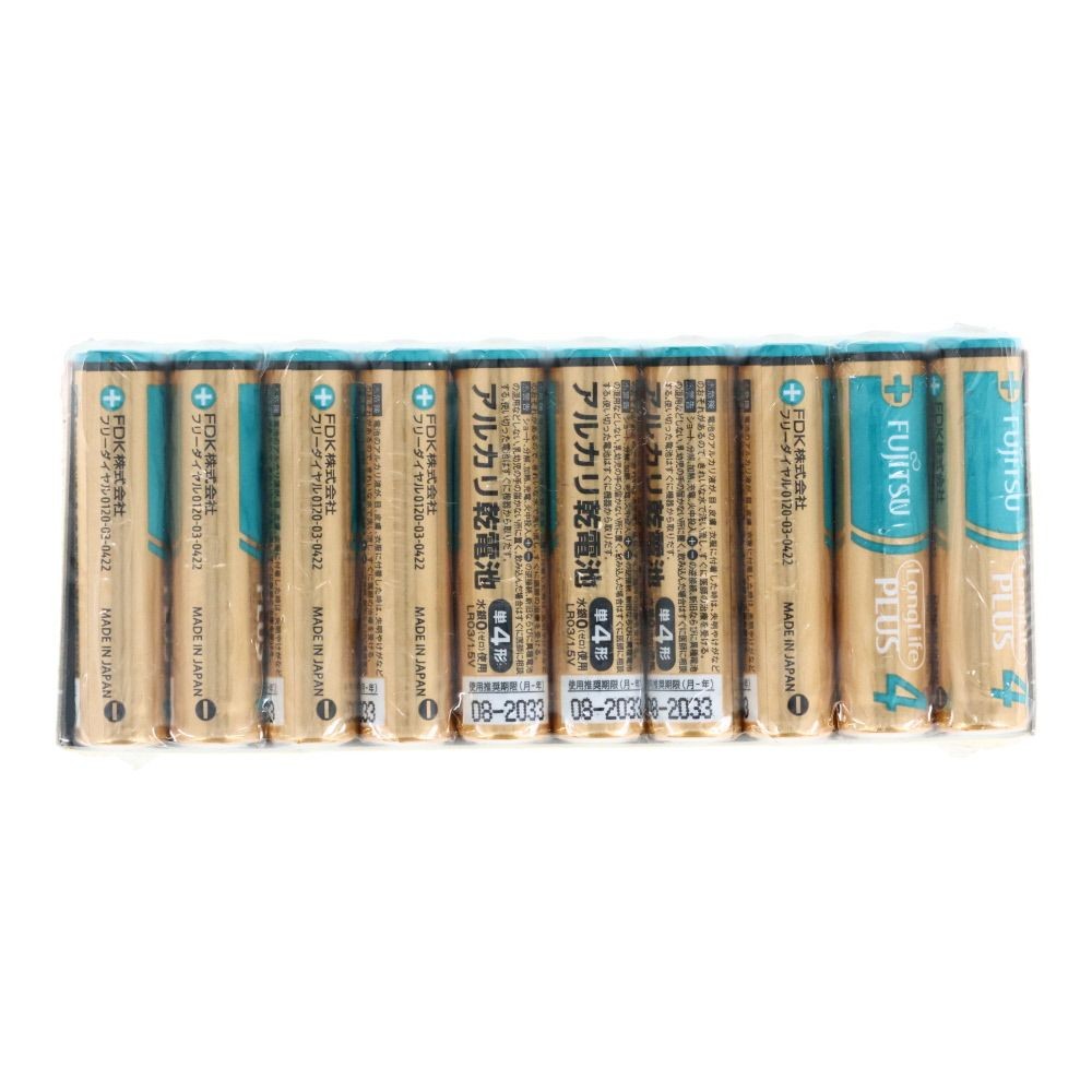 富士通アルカリ乾電池　単410個ＬＲ03ＬＰ（10Ｓ）, その他カラー１, 10個入り