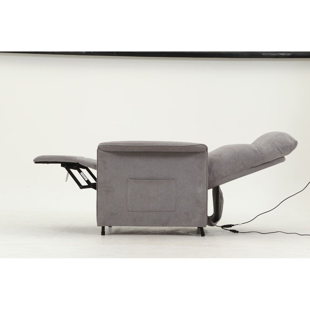 不二貿易 電動リクライナー　ＳＩＭＰＬＥ　１Ｐ　ＦＢ１０２　ＧＹ【メーカー直送・代引不可】, グレー, 幅770mm&times;奥行820mm&times;高さ1040mm