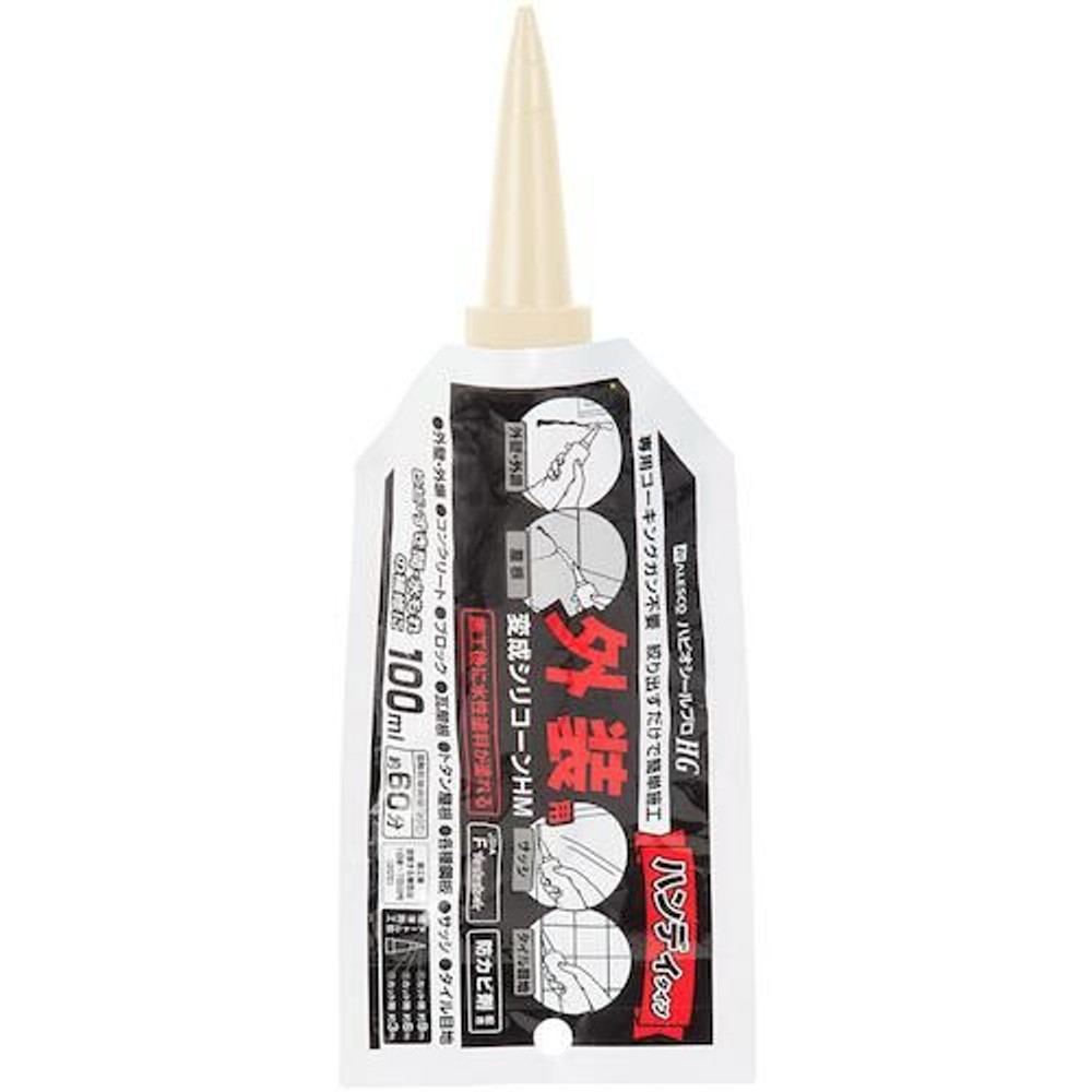 建築・内装用補修剤 変成シリコーンＨＭ アルミパウチ 100ml, ホワイト, 100ml
