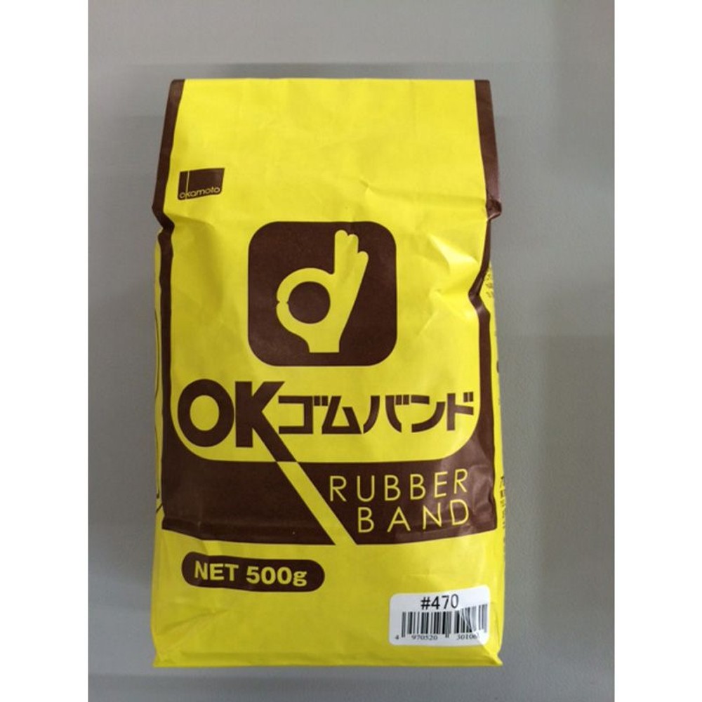 ゴムバンド500ｇ袋入　　　　200号, アメ#12, 12号×1mm