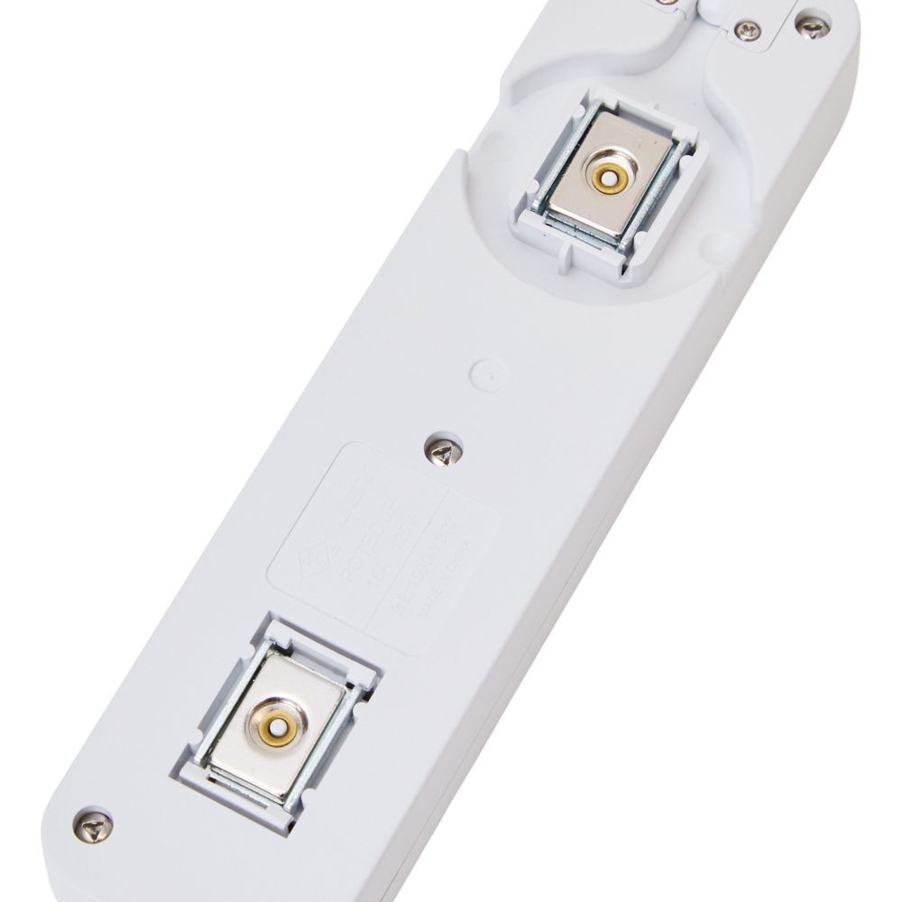 ウィザ WIZ'A フック付きマグネットタップ５個口 ５ｍ, ホワイト, 5.0m