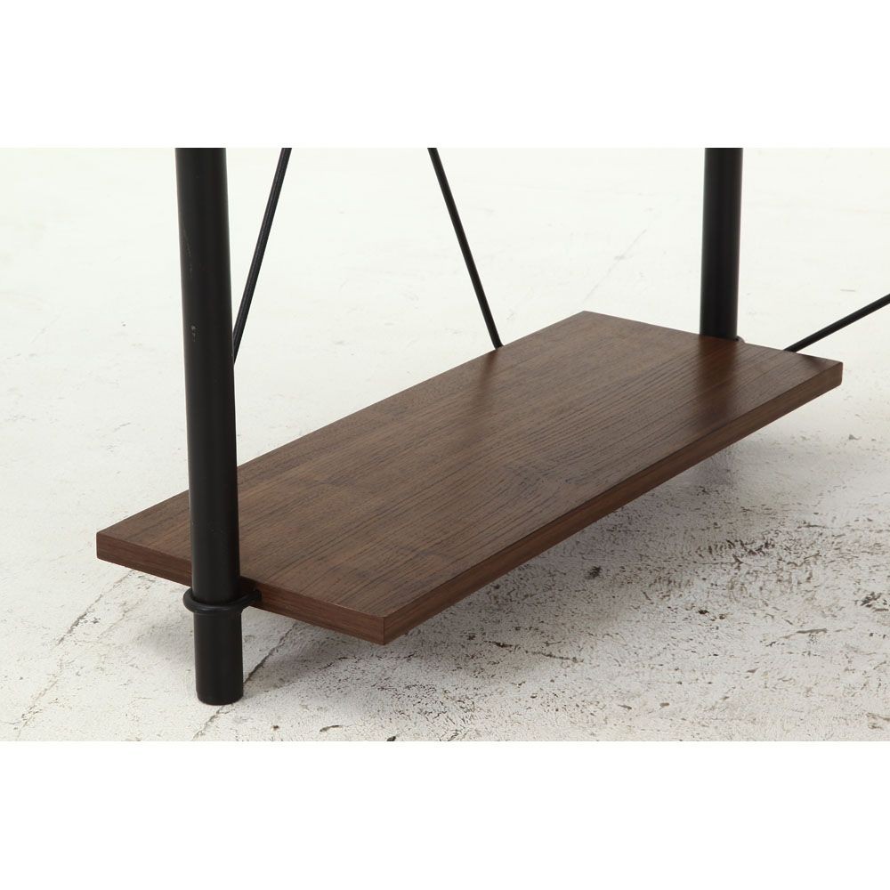 不二貿易 ＥＺＢＯワイヤーロック片袖デスク　ＭＢＲ【メーカー直送・代引不可】, ブラウン, 幅1220mm×奥行565mm×高さ1370mm