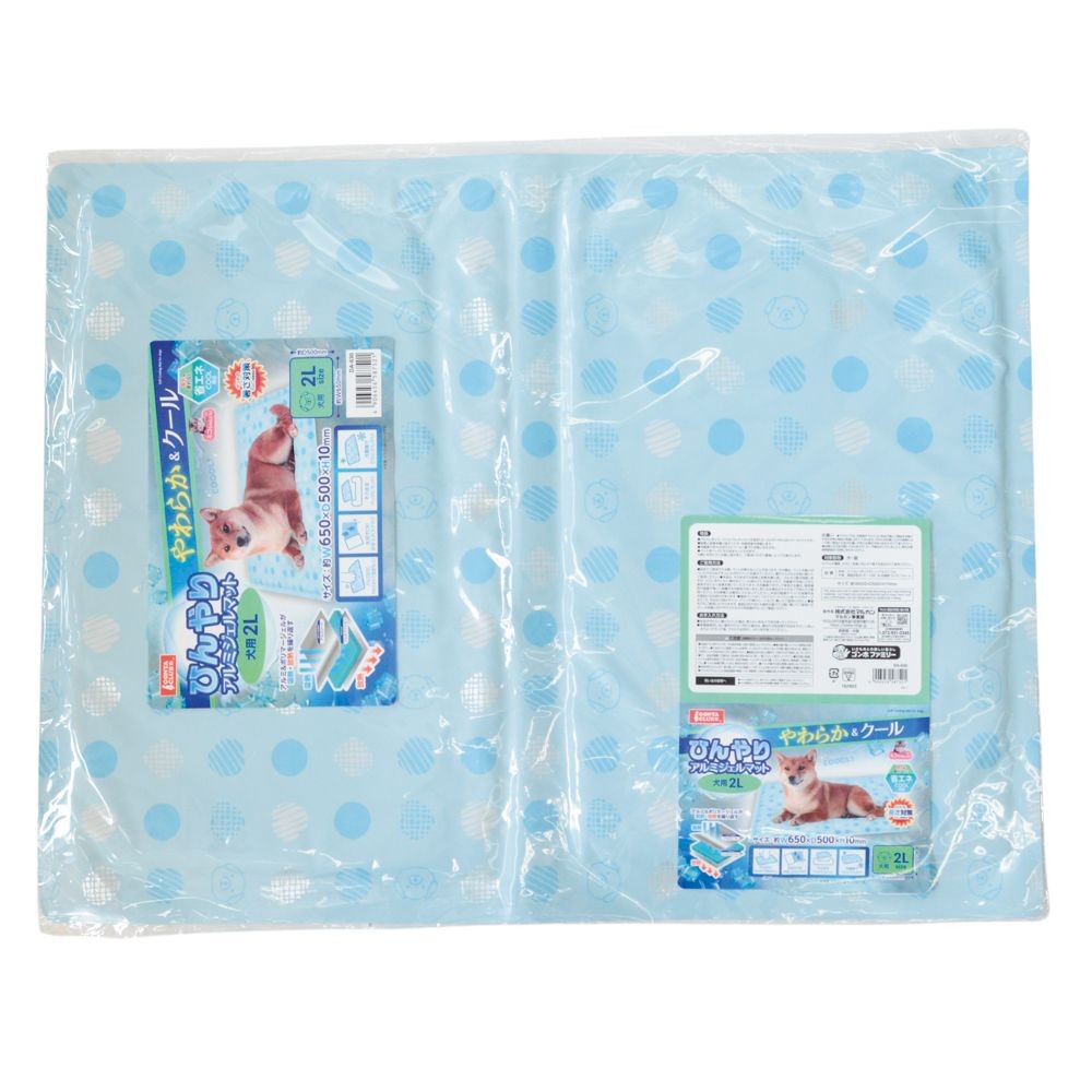マルカン　ひんやりアルミジェルマット　２Ｌ, ブルー, 2Lサイズ