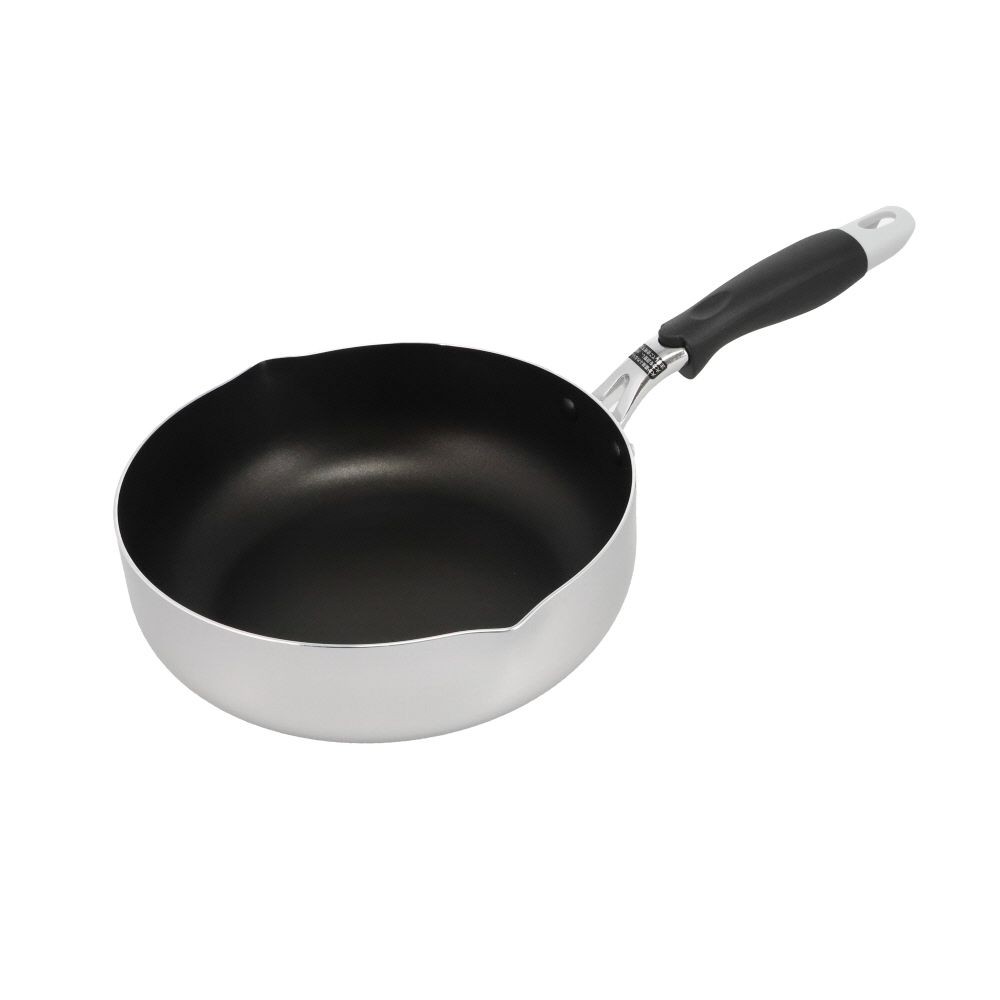 ウィザ WIZ'A フライパンにもなる雪平鍋, シルバー(18), 18cm