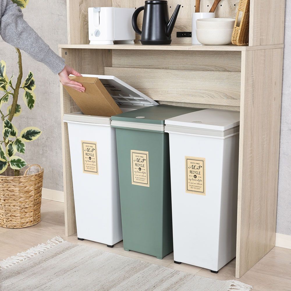 不二貿易 ゴミ箱上キャビネット　９０幅　オーク【メーカー直送・代引不可】, オーク, 幅885mm&times;奥行398mm&times;高さ1800mm