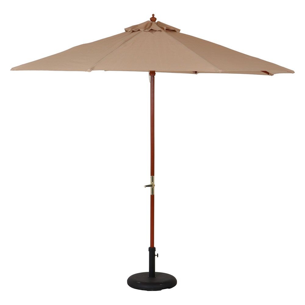 不二貿易  木製パラソル　270ｃｍ, ブラウン, 直径約2.5m