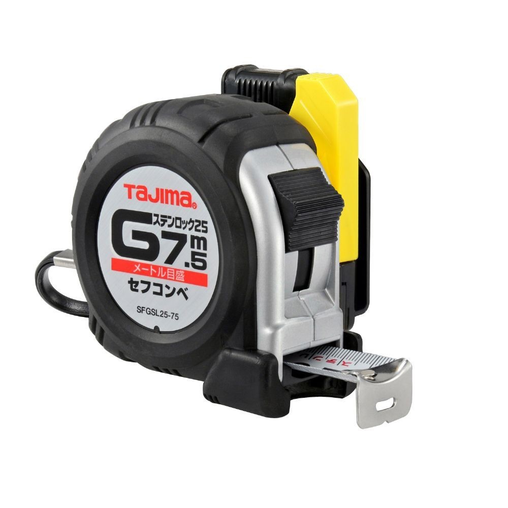 TAJIMA（タジマ）　Gステン 25mm幅7.5m セフ　SFGSL25-75BL, ブラック, 7.5m