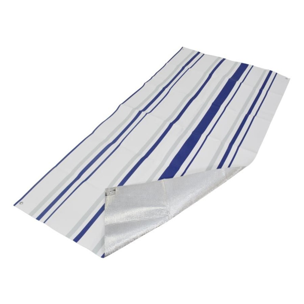 ソフトクッションレジャーシート　ストライプ, ブルー／グレー（S）, Sサイズ