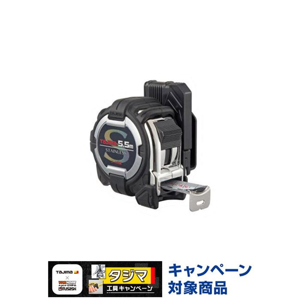 TAJIMA（タジマ）　G3ステン 25mm幅5.5m セフ　SFG3SL2555BL, ブラック, 5.5m