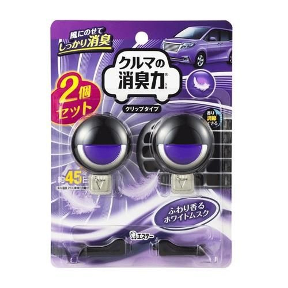 消臭力クリップタイプ2個セット　ホワイトムスク, ホワイトムスク, 2個セット