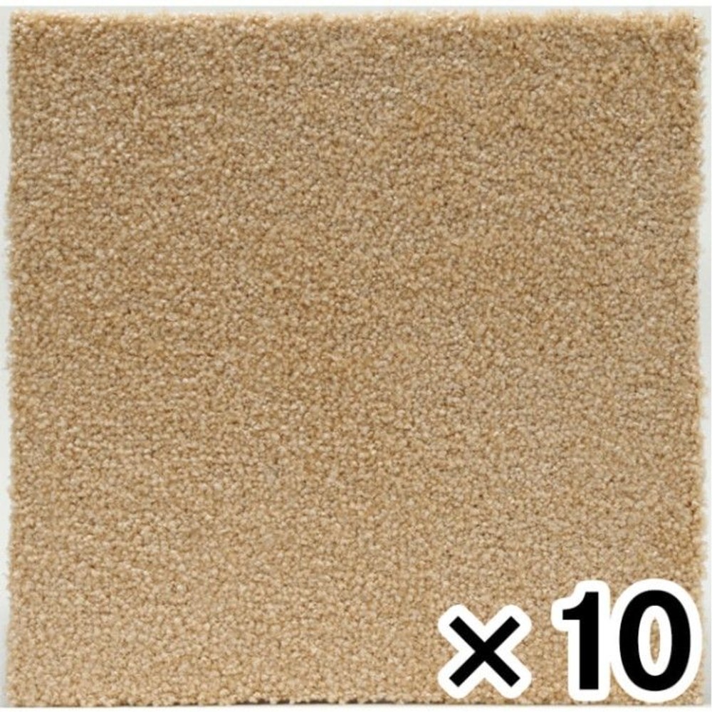 ズレにくいソフトタイルマット　約40×40ＣＭ ×10枚セット, ブラウン, 10枚セット