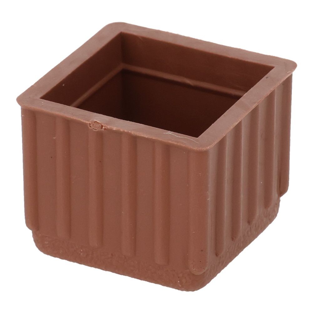 イス脚キャップ　角　茶, 茶(21), 21mm