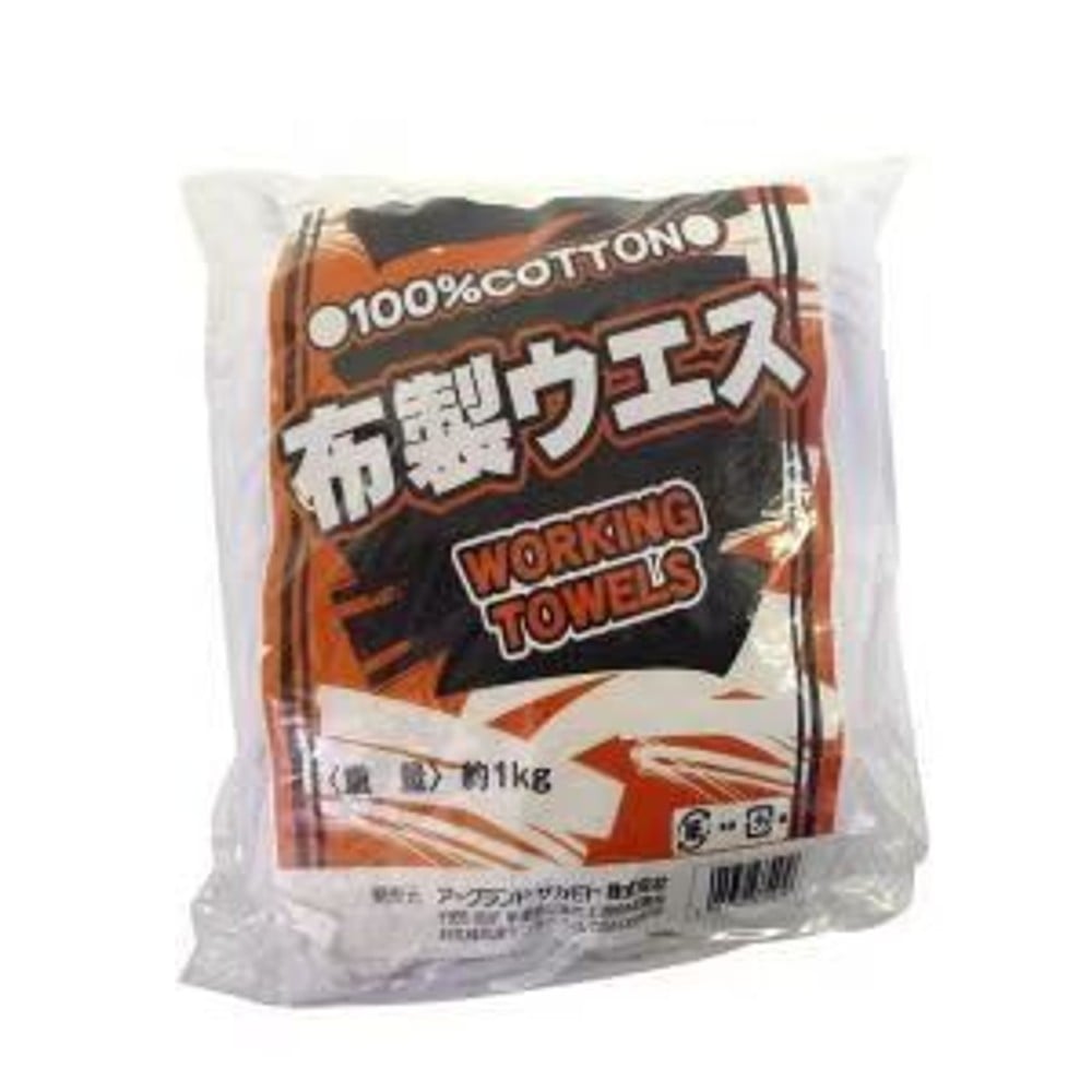 布製ウエス WORKING TOWELS 1kg, 白, 1kg