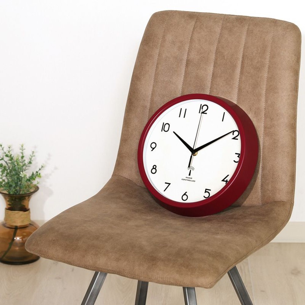 電波掛時計　カペラ　27ｃｍ（27266）, レッド, 27cm