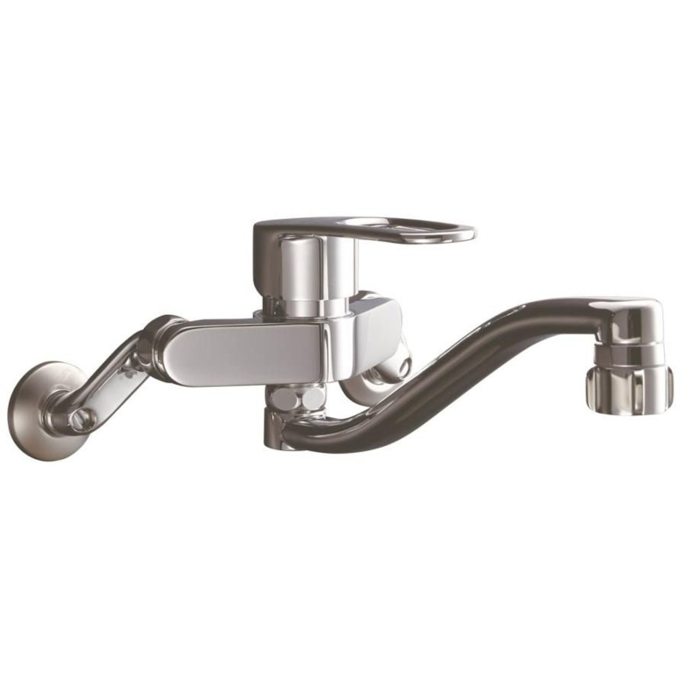 INAX キッチンシャワー付シングルレバー混合水栓 RSF-863YB, シルバー, RSFｰ863YB