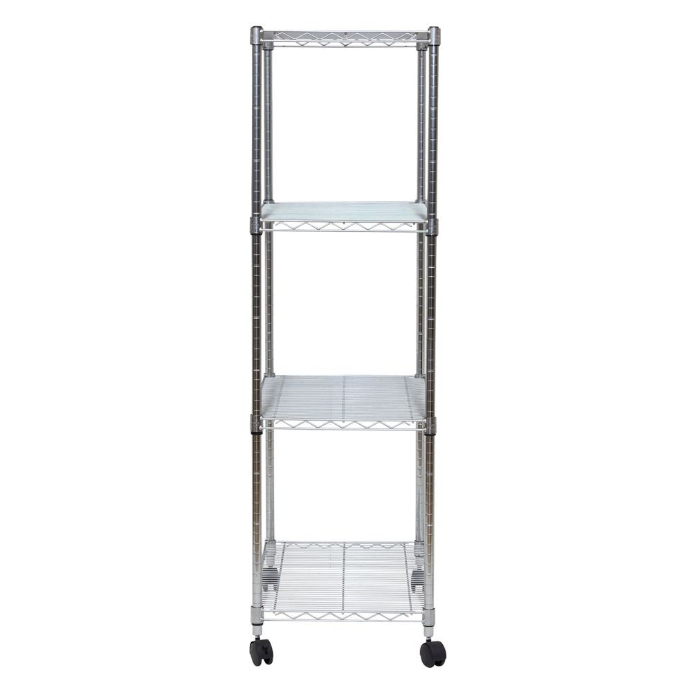 スチールラック 幅75cm 4段 ルミナスホームラック NLH7615-4, シルバー, 4段