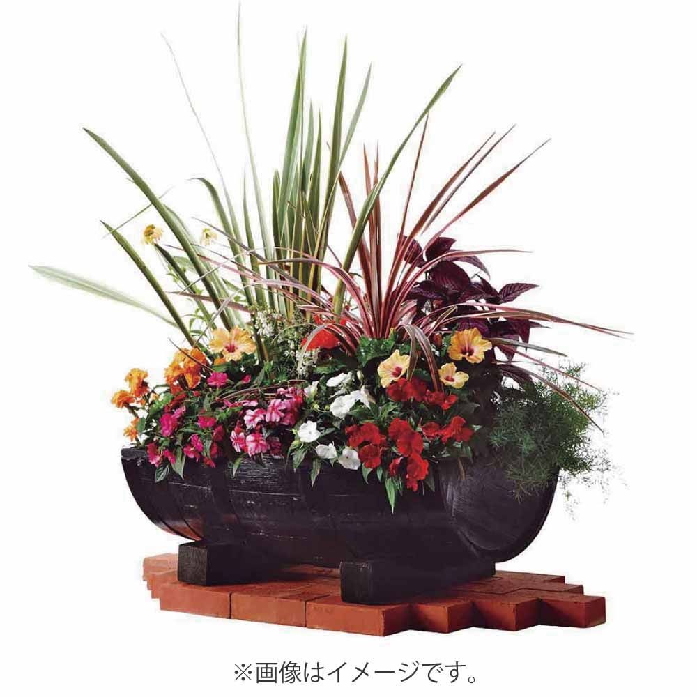 ウイスキー樽プランター　GE-1　舟型63　ナチュラル　【メーカー直送・代引不可】【北海道・沖縄・離島除く】, ナチュラル, 舟型63