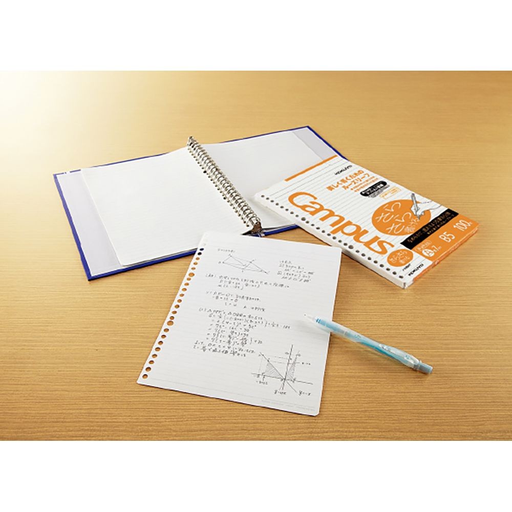 【10冊セット】キャンパスルーズリーフ(さらさら書ける)A罫ドットB5 100枚【メーカー直送・代引不可】, ドットA罫, B5