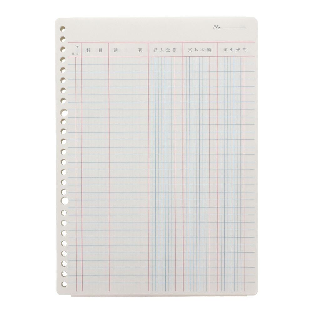 【3冊セット】コクヨ　金銭出納帳　ルーズリーフ　リ-120【メーカー直送・代引不可】, 3色刷, B5